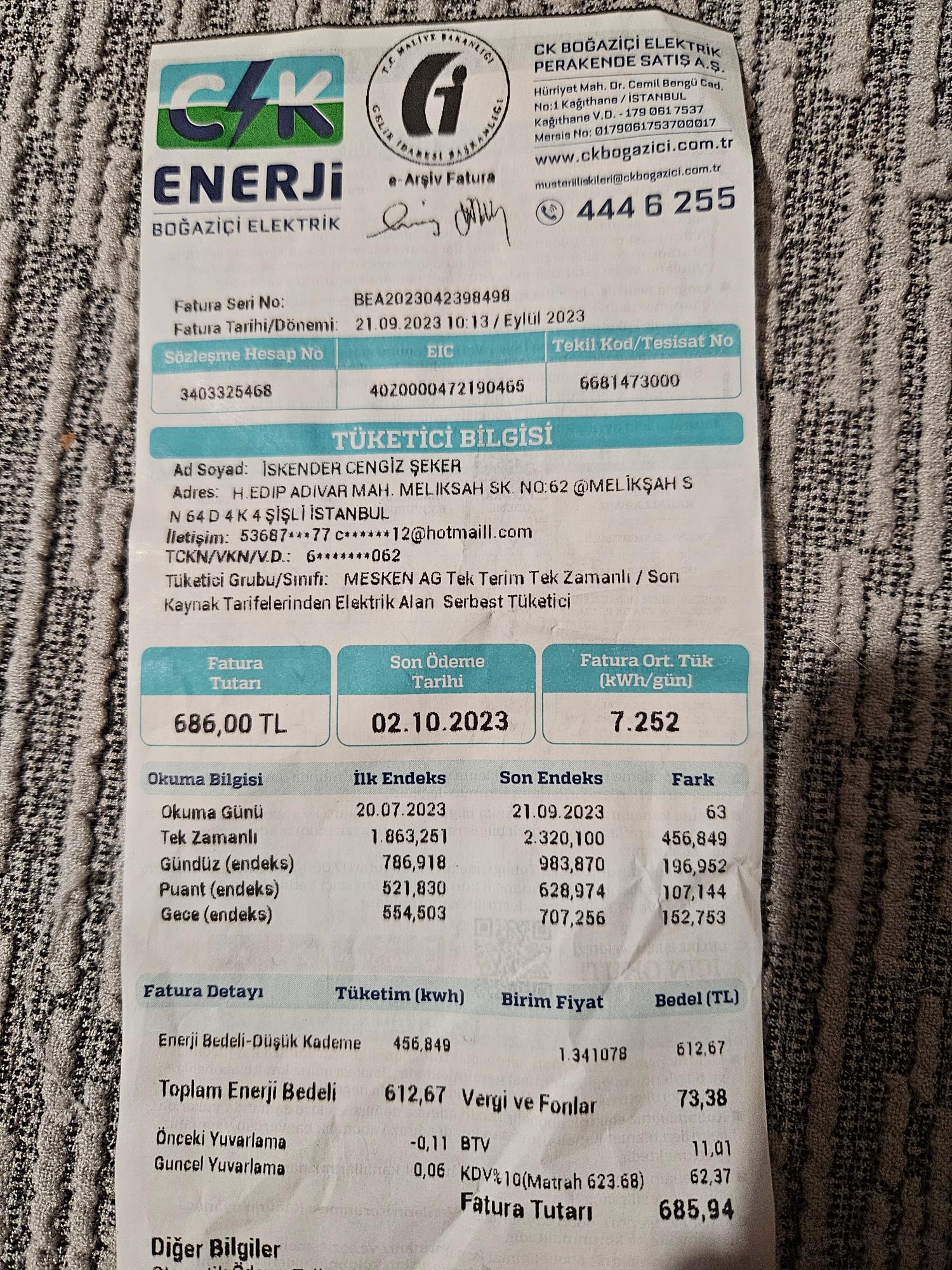 Tri-Tachyon Corporation Fatura